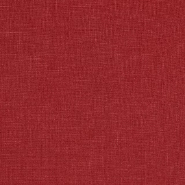 Deep brick red linen swatch with fine woven texture and matte finish