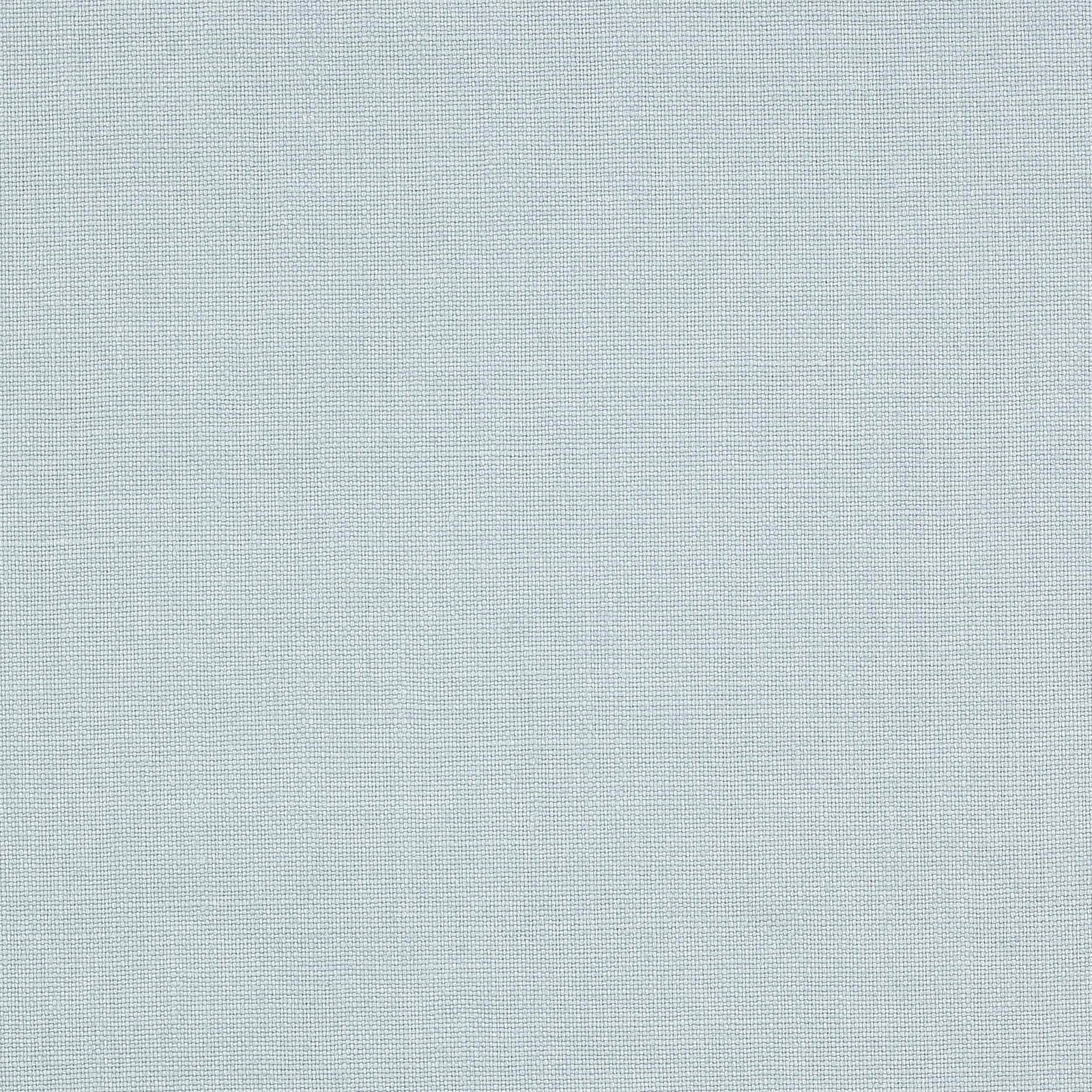 Pale sky blue linen swatch with fine plain weave texture