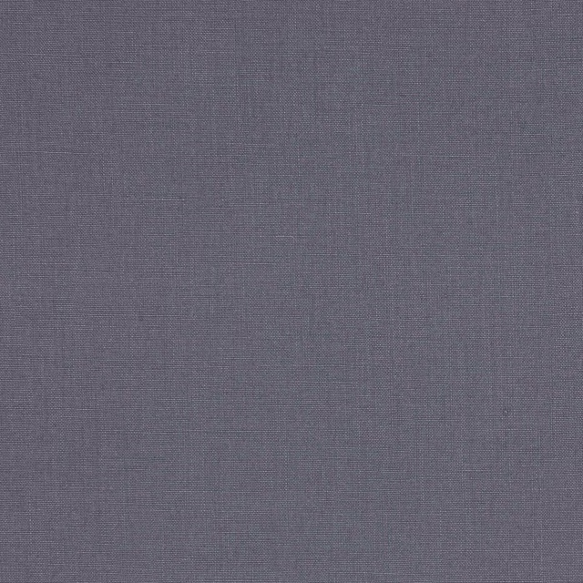 Close-up of a plain smoke-grey linen fabric with fine woven texture