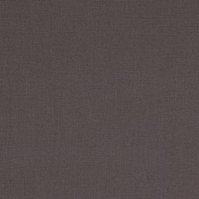 Close-up of warm taupe plain-woven linen with a fine slub texture