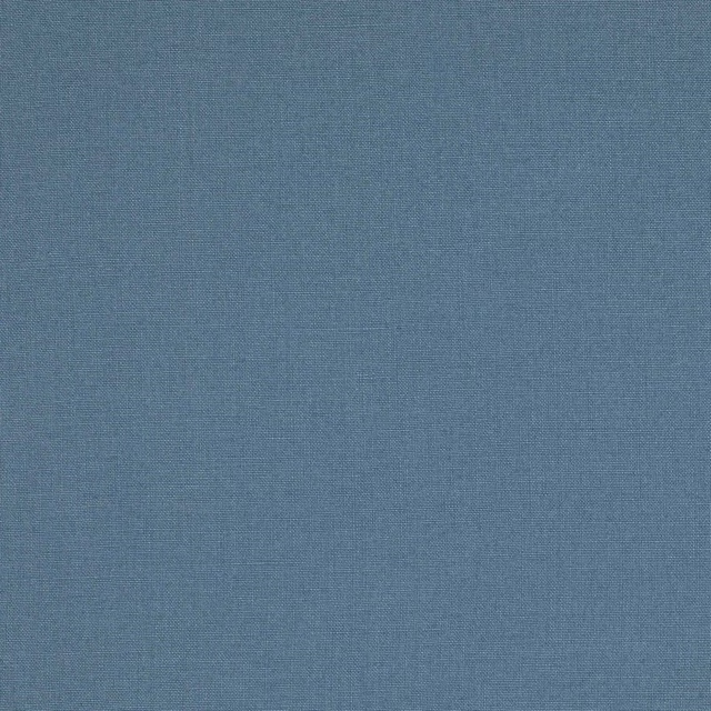 Muted teal blue plain linen fabric with a fine natural weave