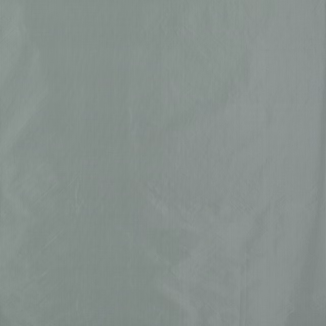 Muted petrol blue silk with fine vertical pinstripes and a soft sheen