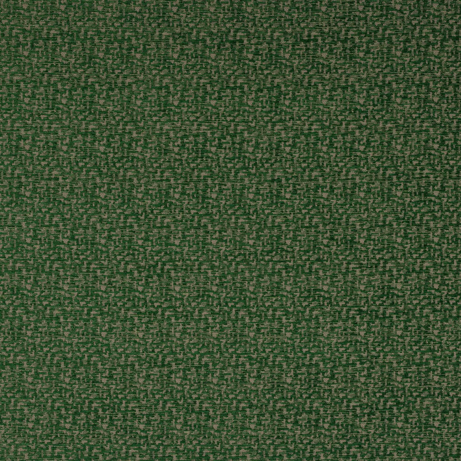 Deep emerald green textured woven fabric swatch with small mottled pattern