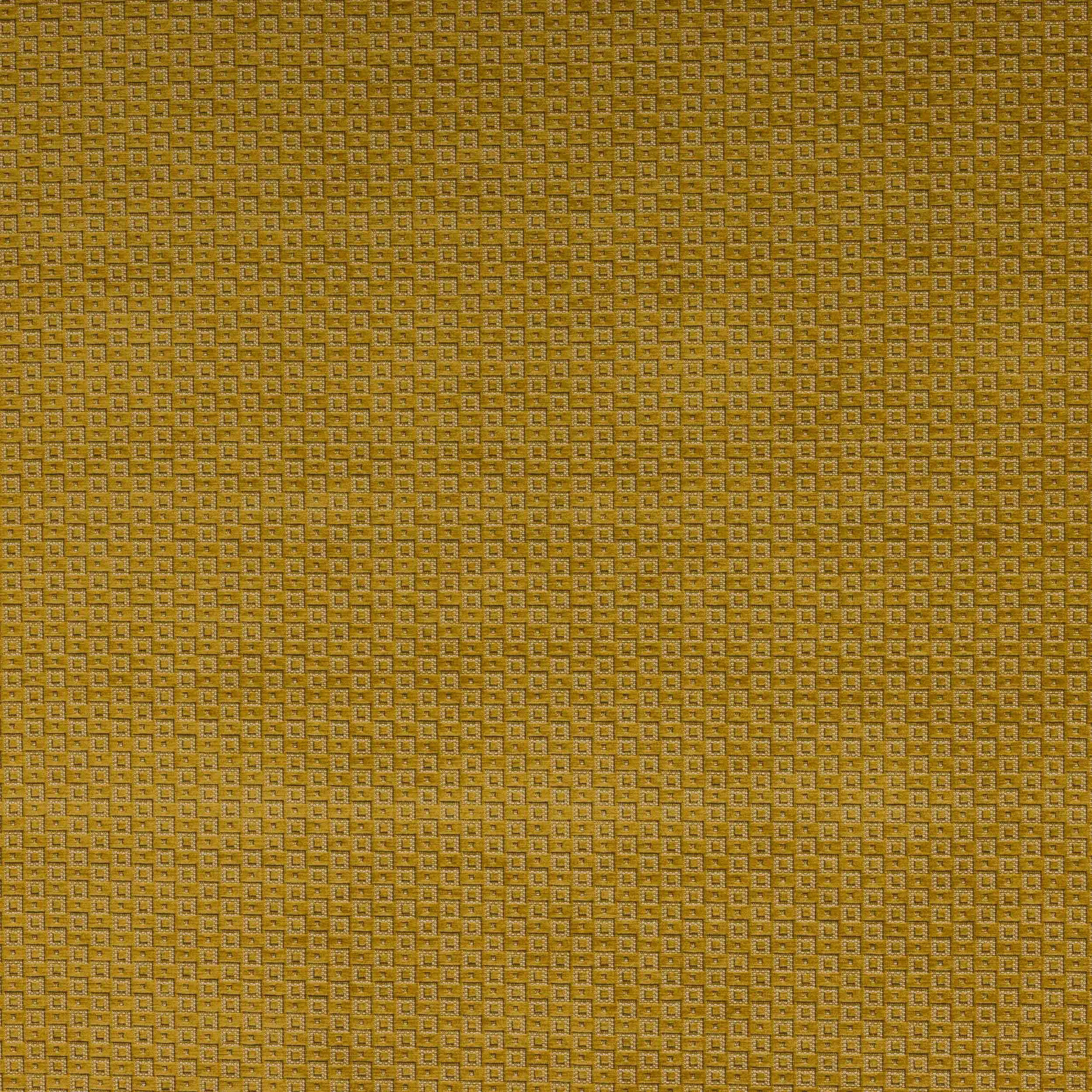 Mustard gold geometric woven fabric with tiny square repeat