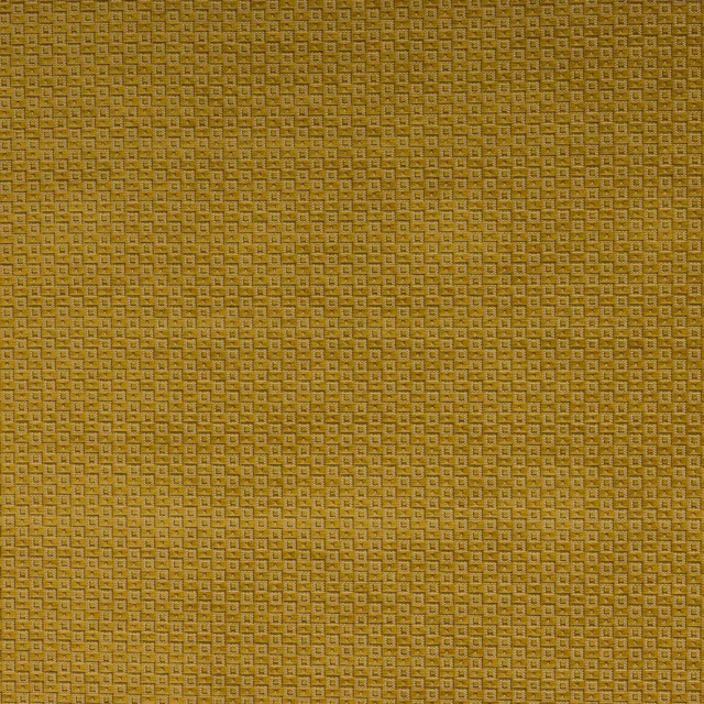 Mustard gold geometric woven fabric with tiny square repeat