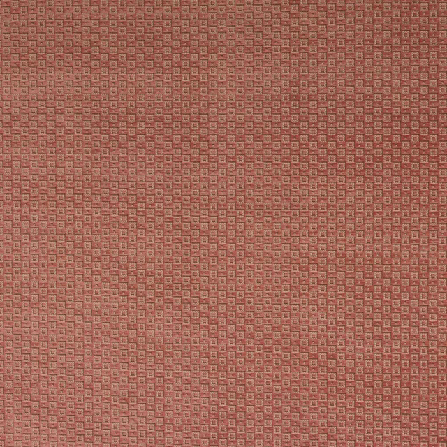 Dusty coral pink small geometric woven fabric with tiny square repeat