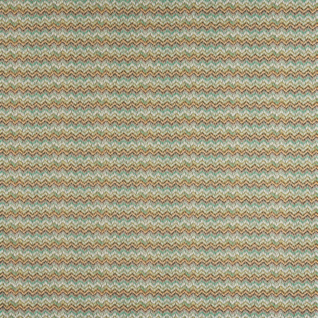 Small mint, sage and tan zigzag check woven fabric swatch