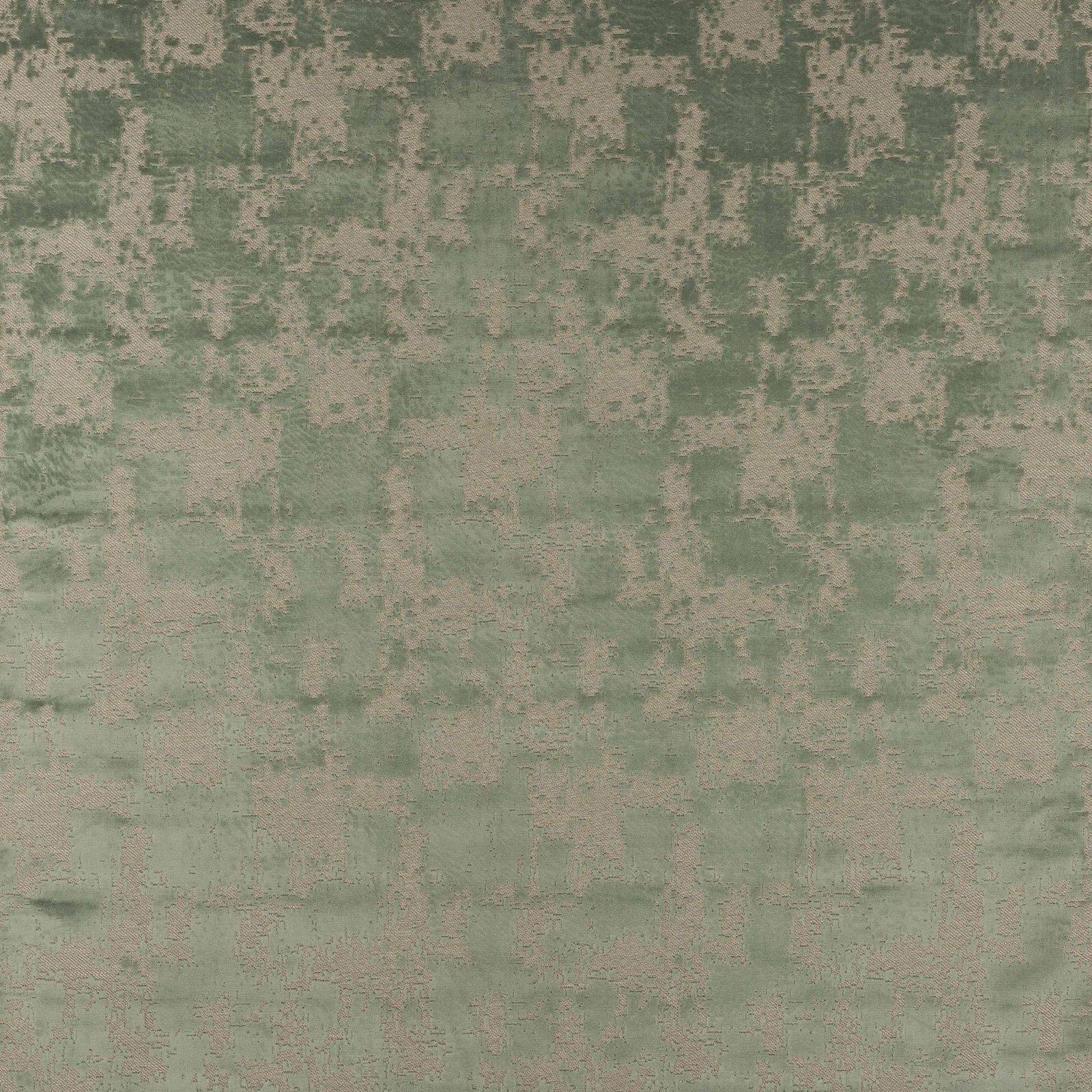 Abstract aqua-green woven fabric swatch with mottled beige highlights