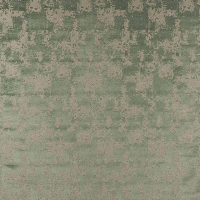 Abstract aqua-green woven fabric swatch with mottled beige highlights