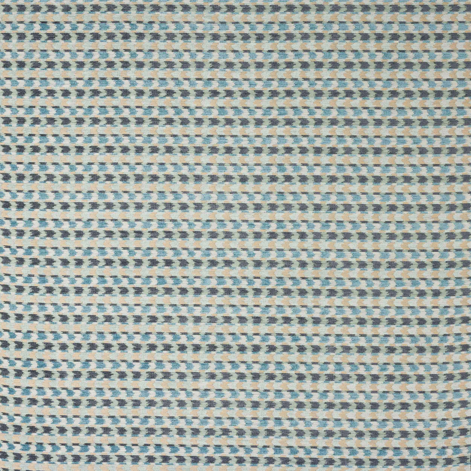 Pale blue textured weave with tiny slate flecks and horizontal bands