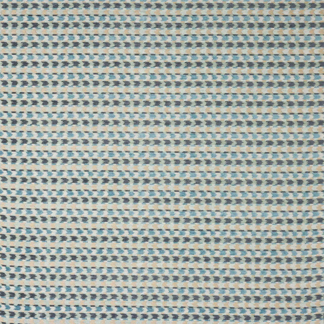 Pale blue textured weave with tiny slate flecks and horizontal bands