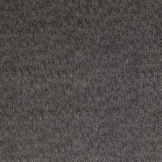 Close-up of Twilight Charcoal fabric, a dark charcoal weave with fine pale vertical flecks