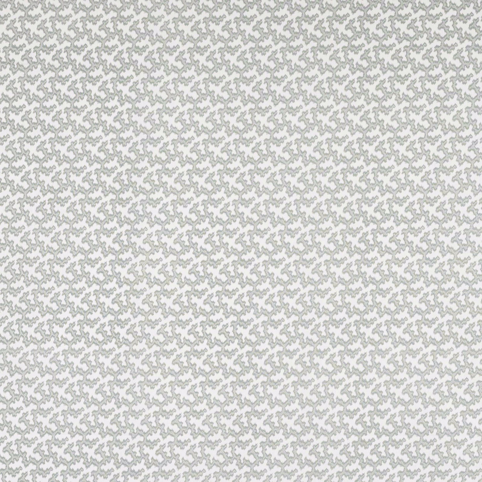 Pale aqua-grey geometric linen swatch with small repeating motif