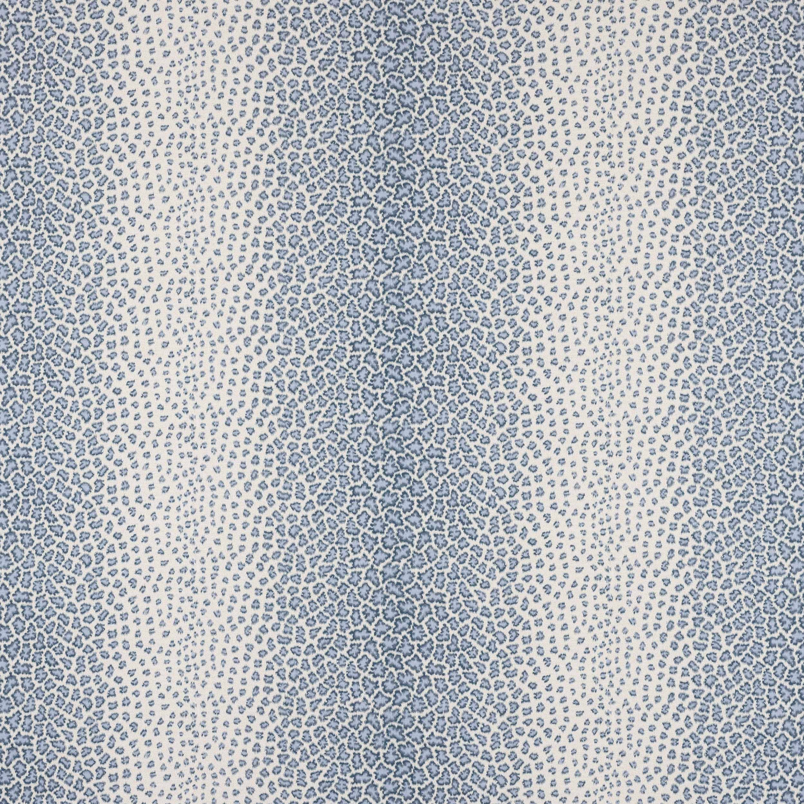 Pale blue abstract linen fabric with small scattered motif and wavy vertical bands