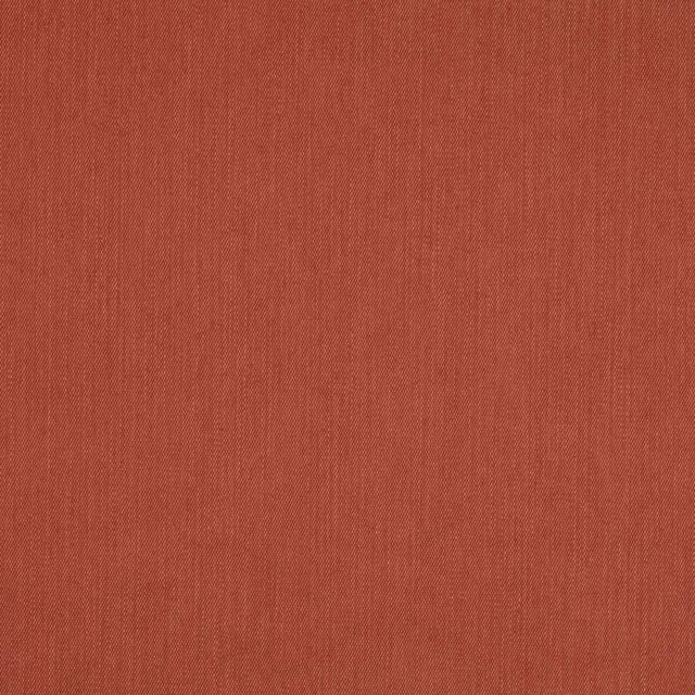 Terracotta tomato-red plain weave fabric with fine linen-cotton texture