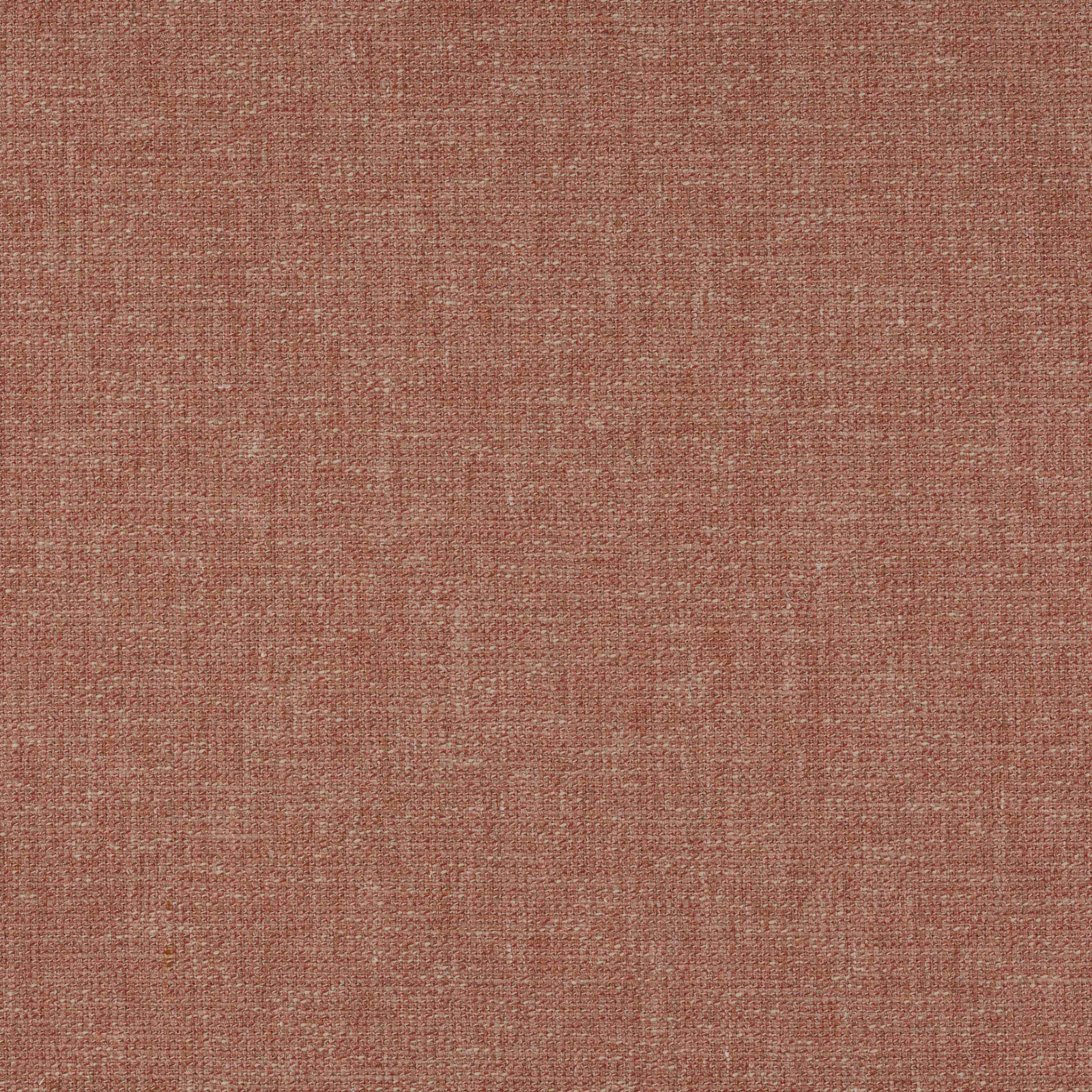 Close-up of a muted brick terracotta woven fabric with fine textured threads
