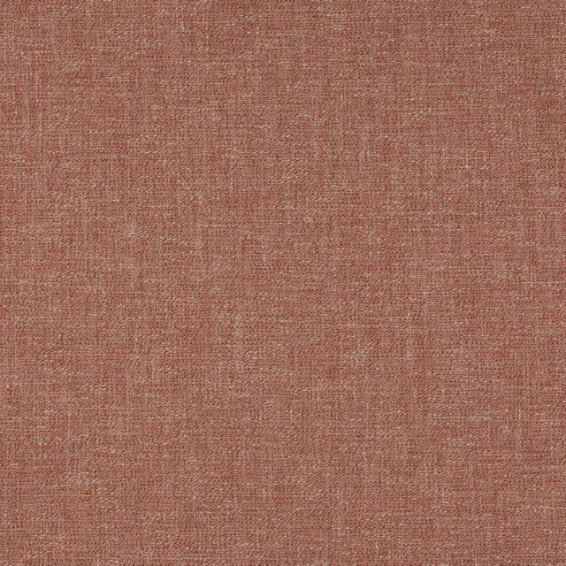 Close-up of a muted brick terracotta woven fabric with fine textured threads