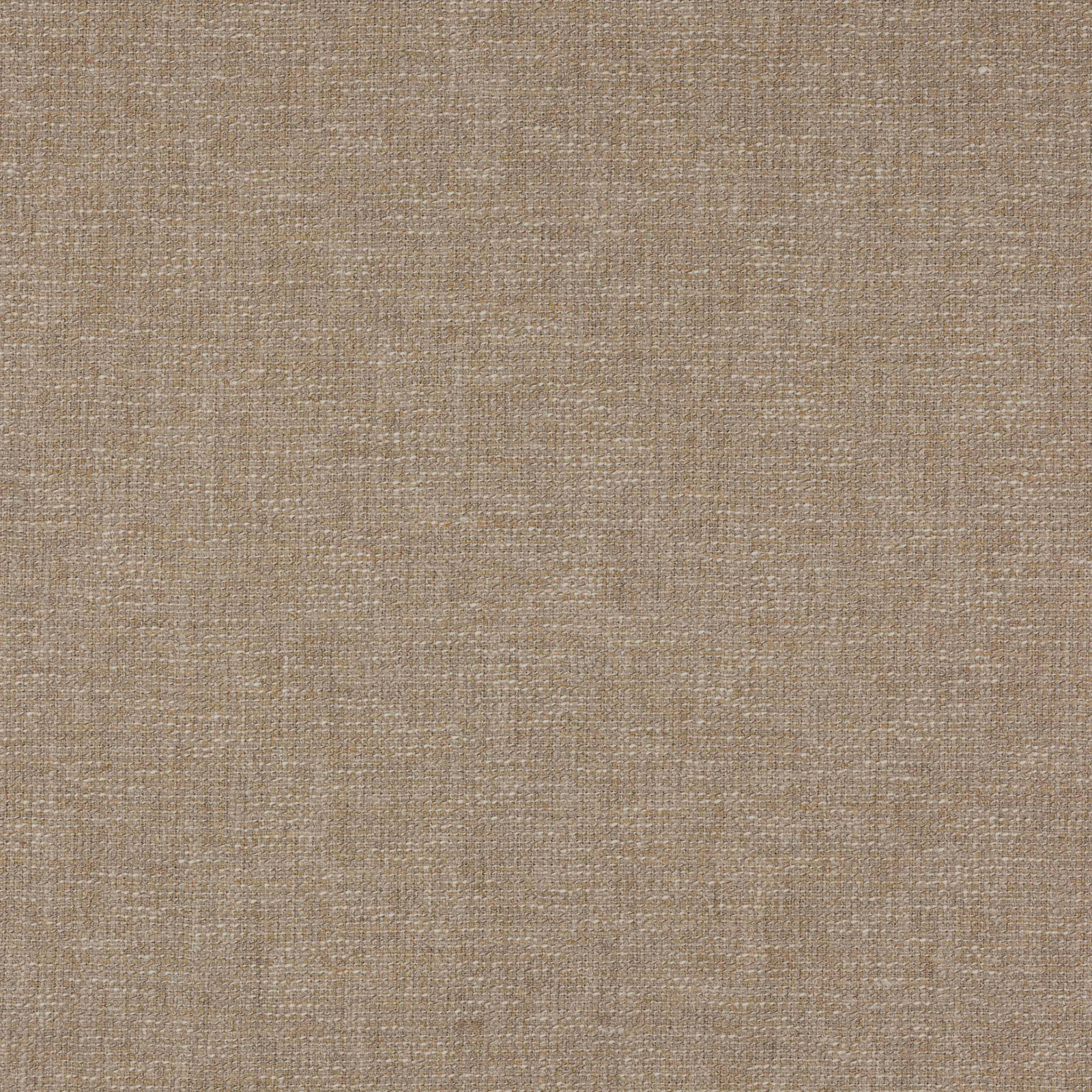 Close-up of a warm flax-beige plain woven fabric with a dry linen texture