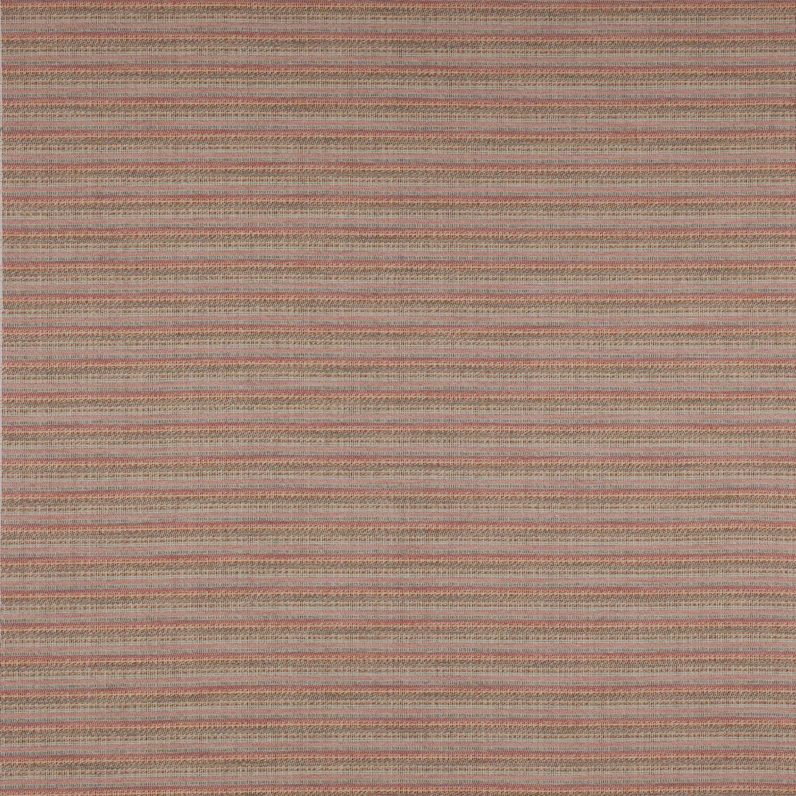 Horizontal fine-striped fabric in dusty pink, sienna, beige and grey weave