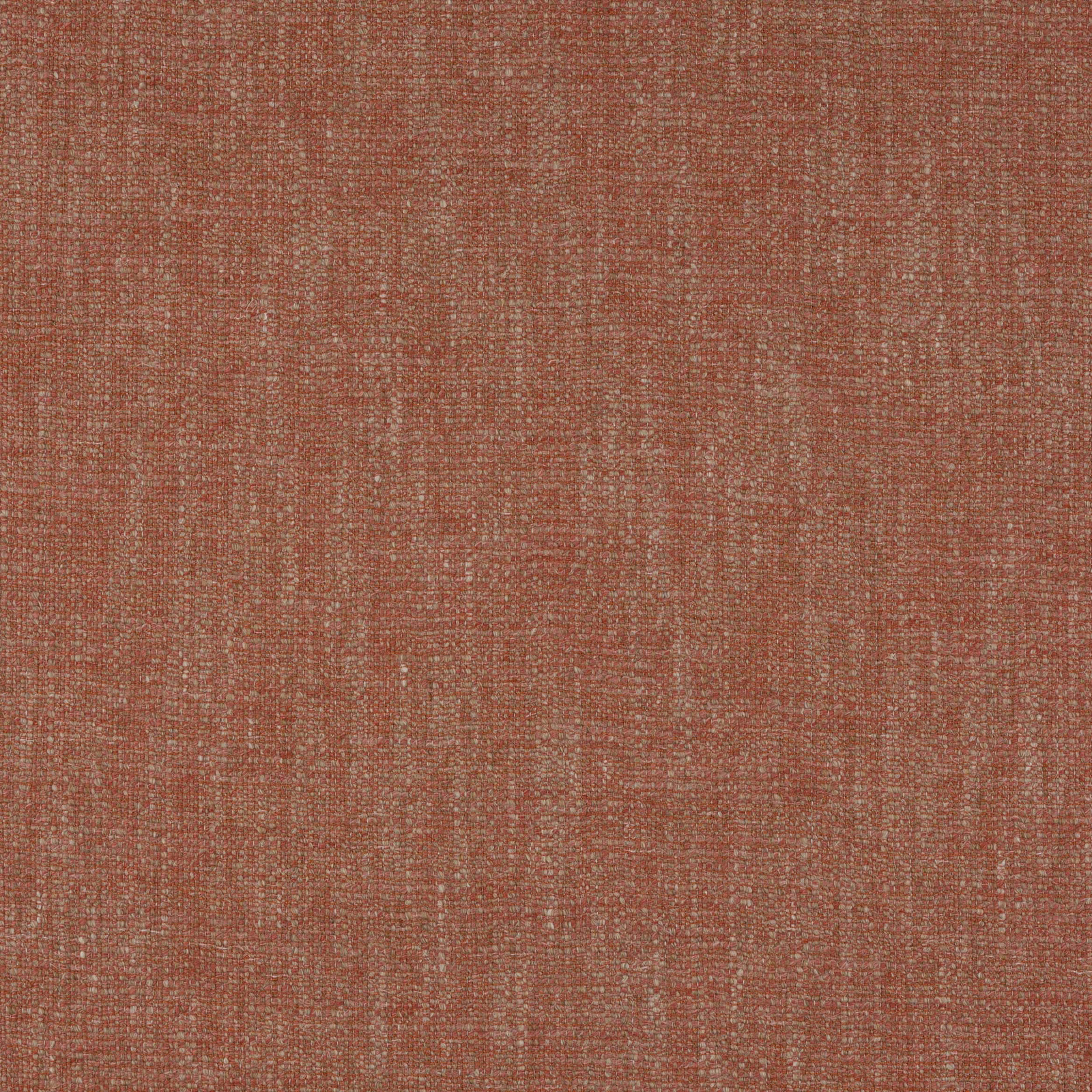 Close-up of warm brick terracotta woven fabric with subtle mottled texture