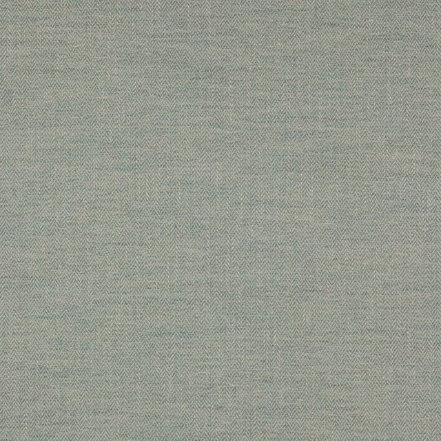 Soft dusty blue herringbone-check fabric swatch with fine woven texture