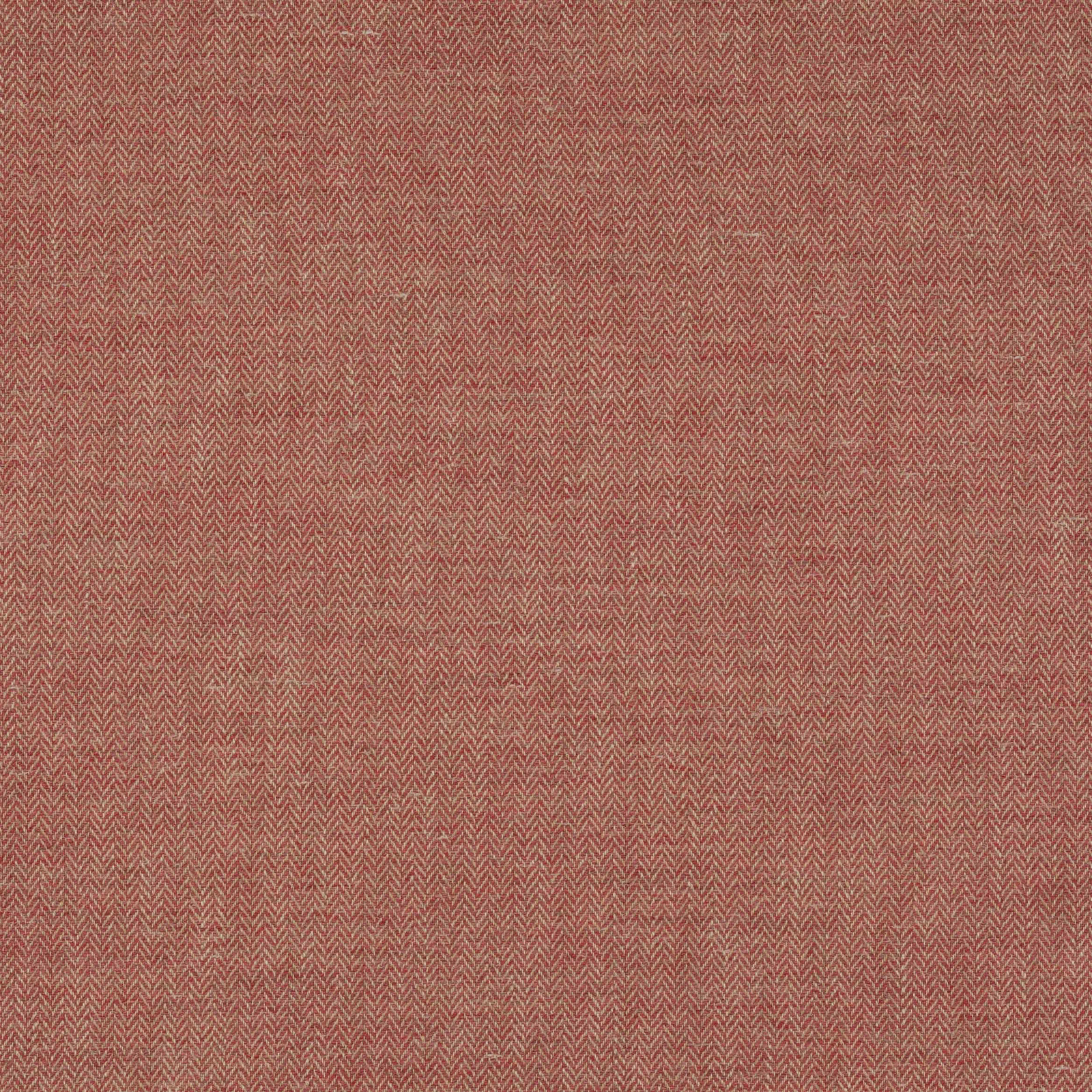 Muted terracotta-red herringbone fabric swatch with fine woven texture