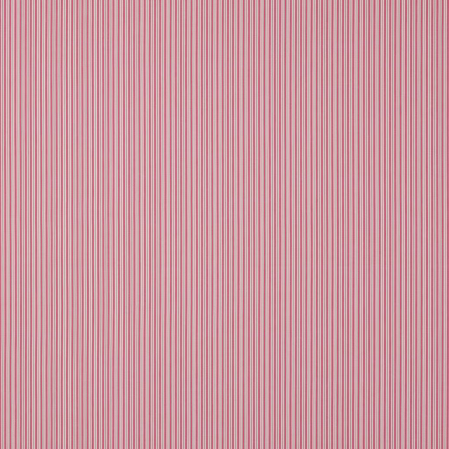 Vertical hot pink and pale pink pinstripes on a cotton fabric swatch