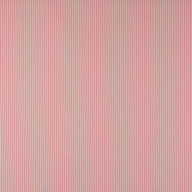 Soft blush red vertical pinstripe cotton fabric with fine regular stripes