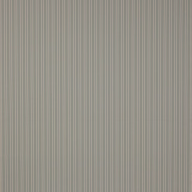 Fine vertical stripe fabric in soft aqua, grey and beige tones
