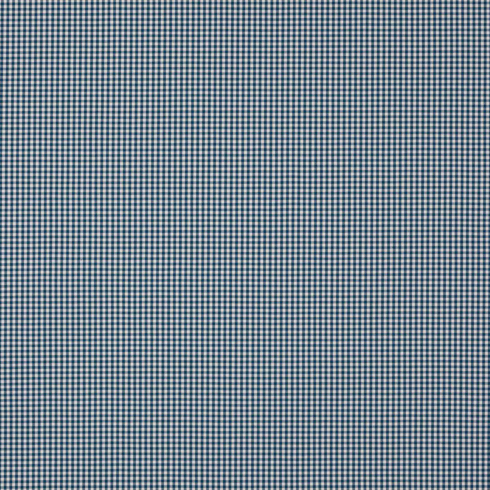 Close-up of a small navy and pale cotton gingham check fabric