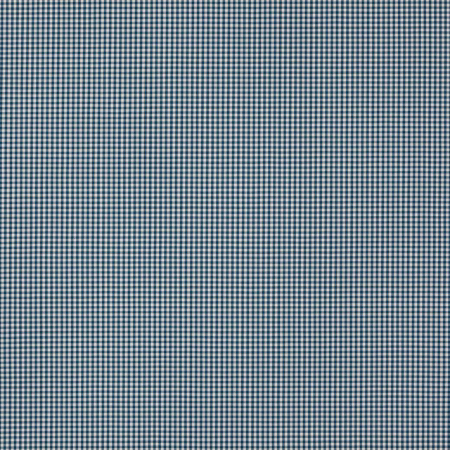 Close-up of a small navy and pale cotton gingham check fabric