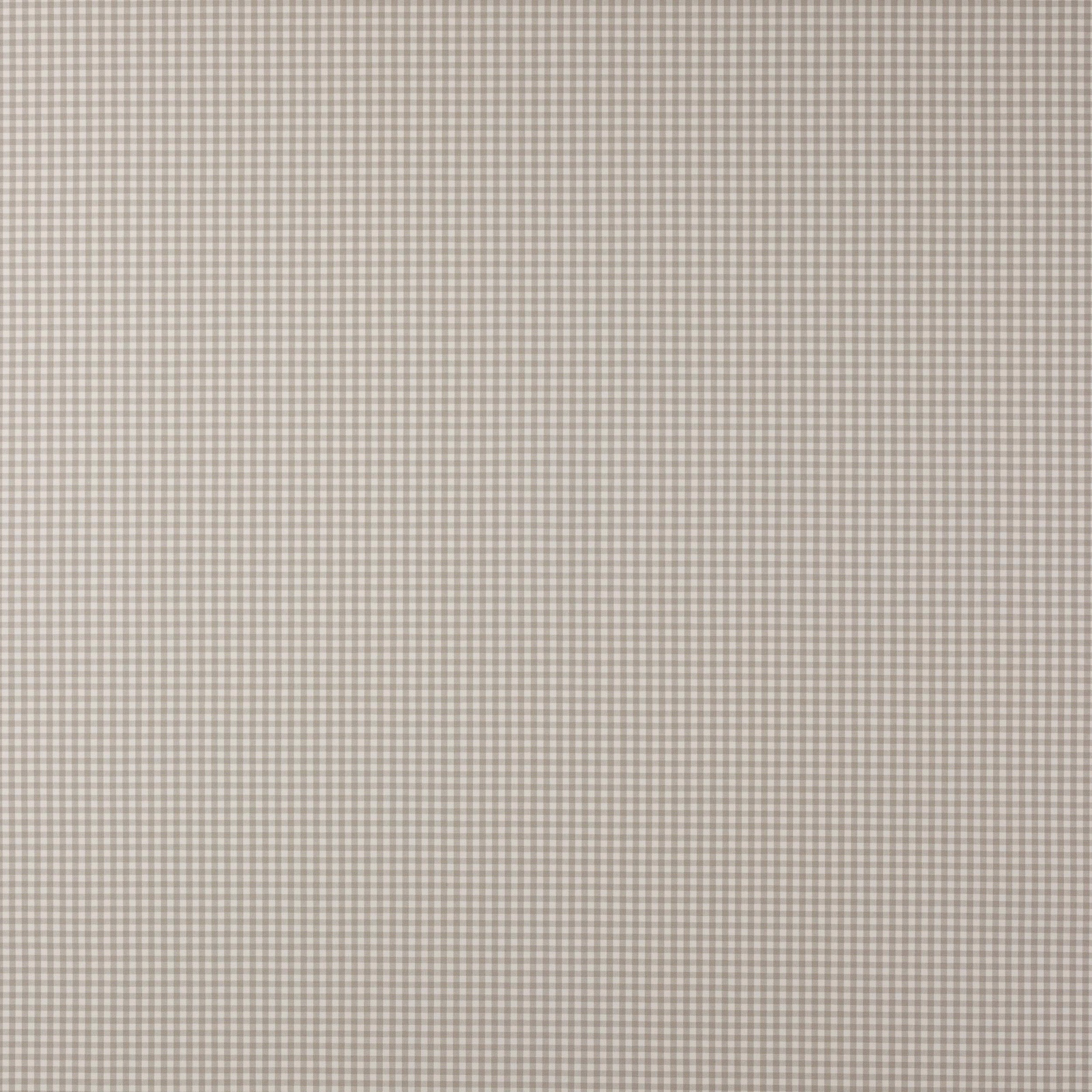 Small silver-grey checked cotton fabric swatch with a fine gingham weave