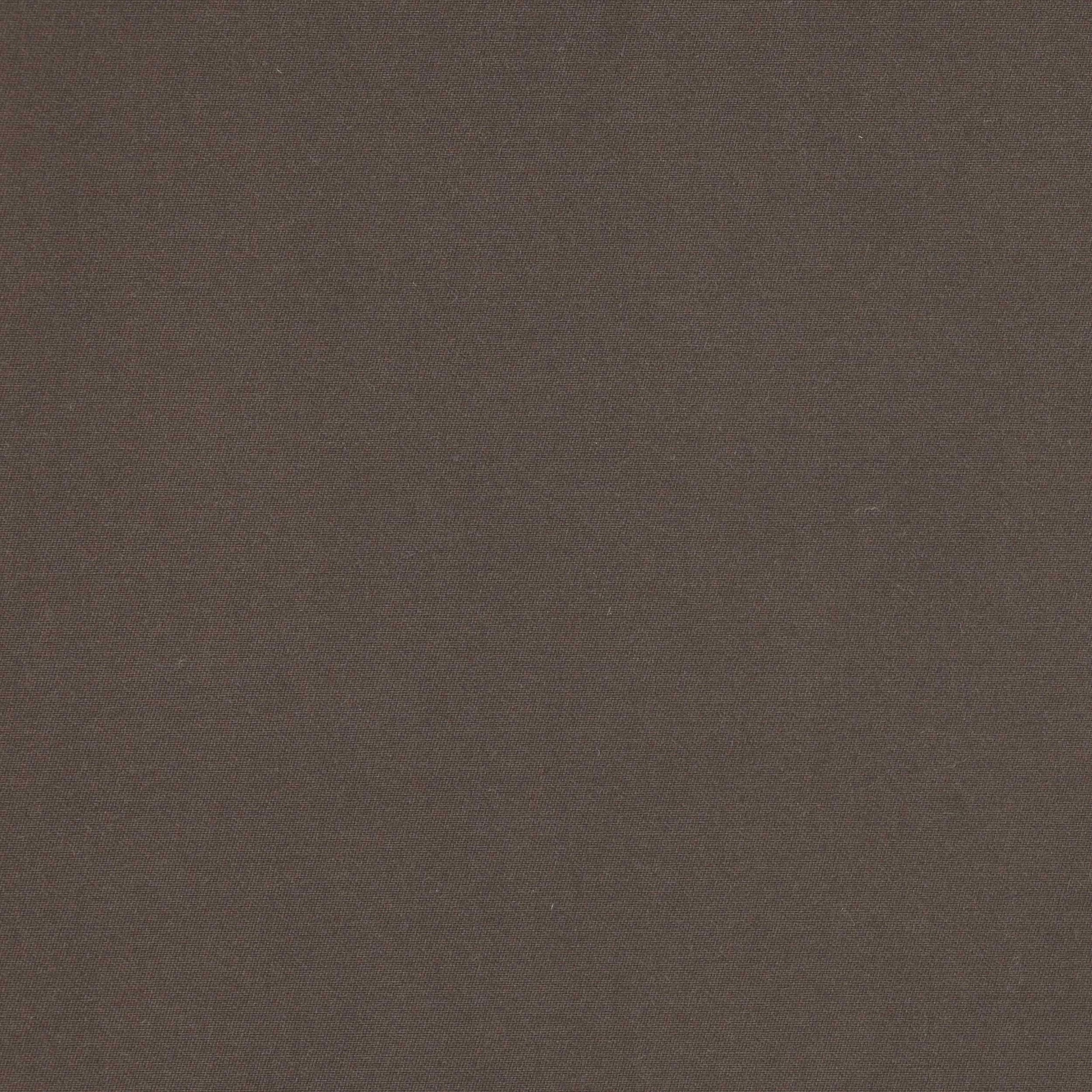Close-up of deep mocha brown plain-woven wool fabric with a fine matte texture