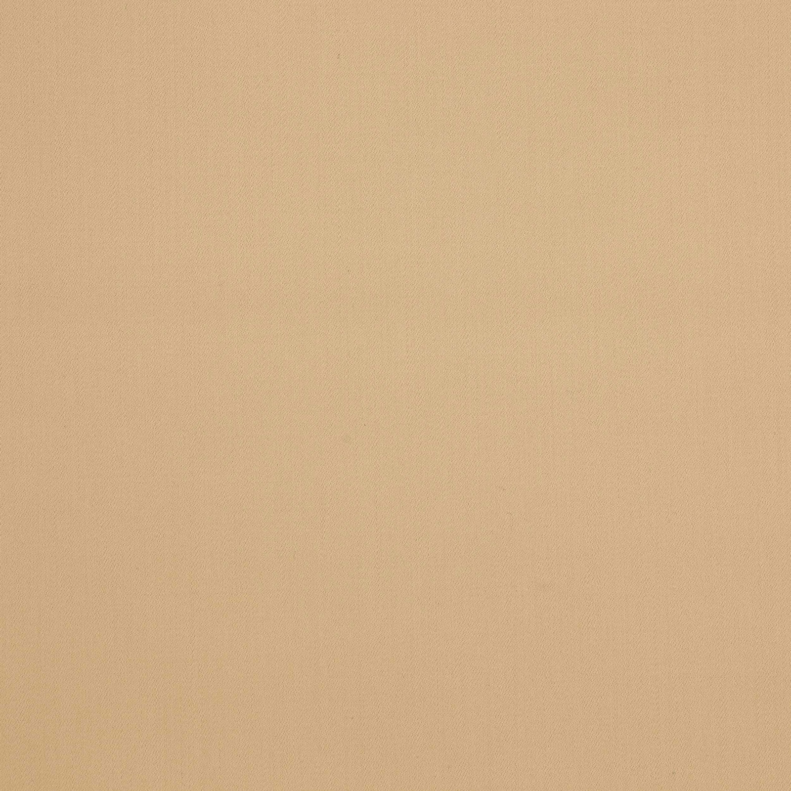 Close-up of a warm honey-beige plain woven wool fabric swatch