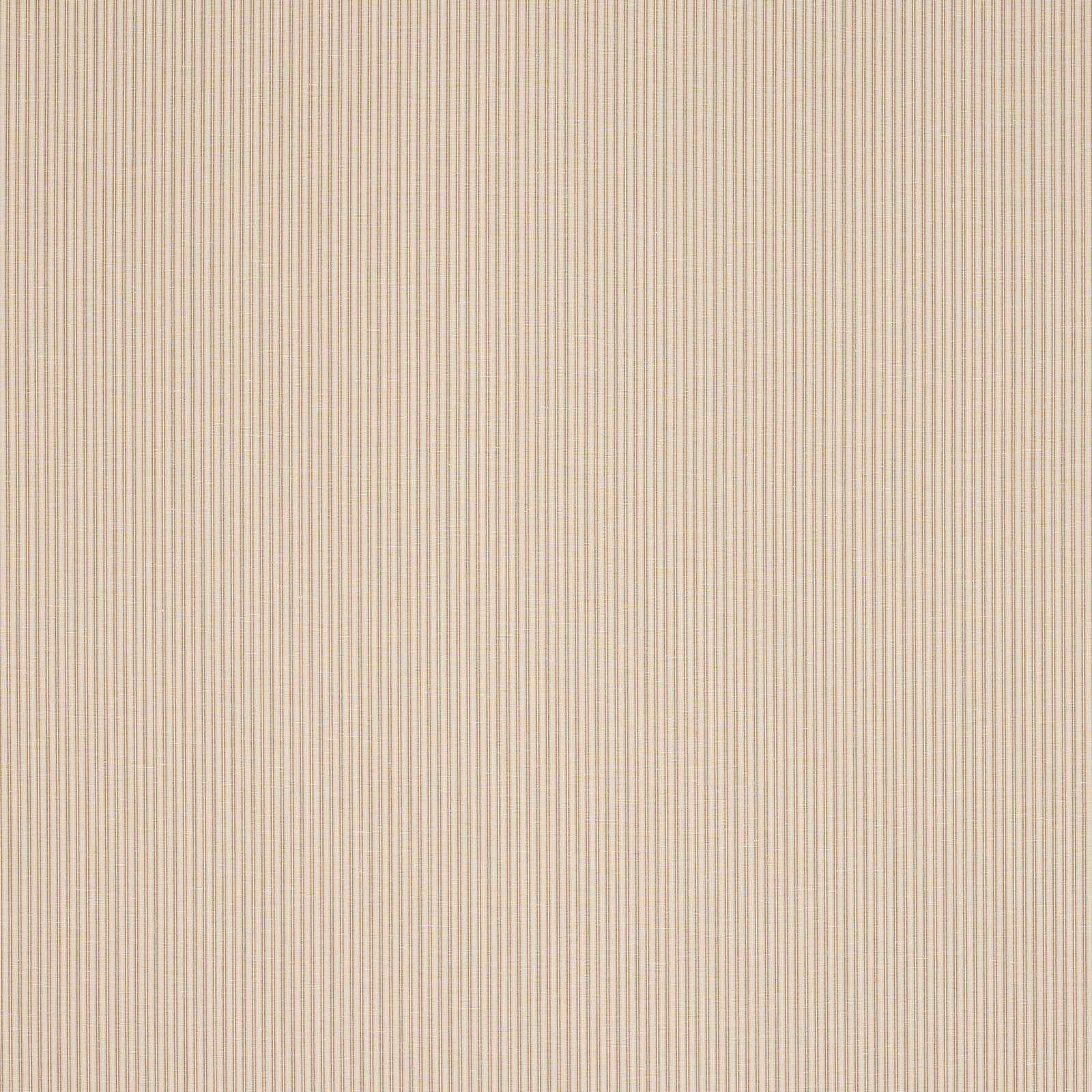 Fine beige pinstripe fabric swatch with a warm sandy woven texture
