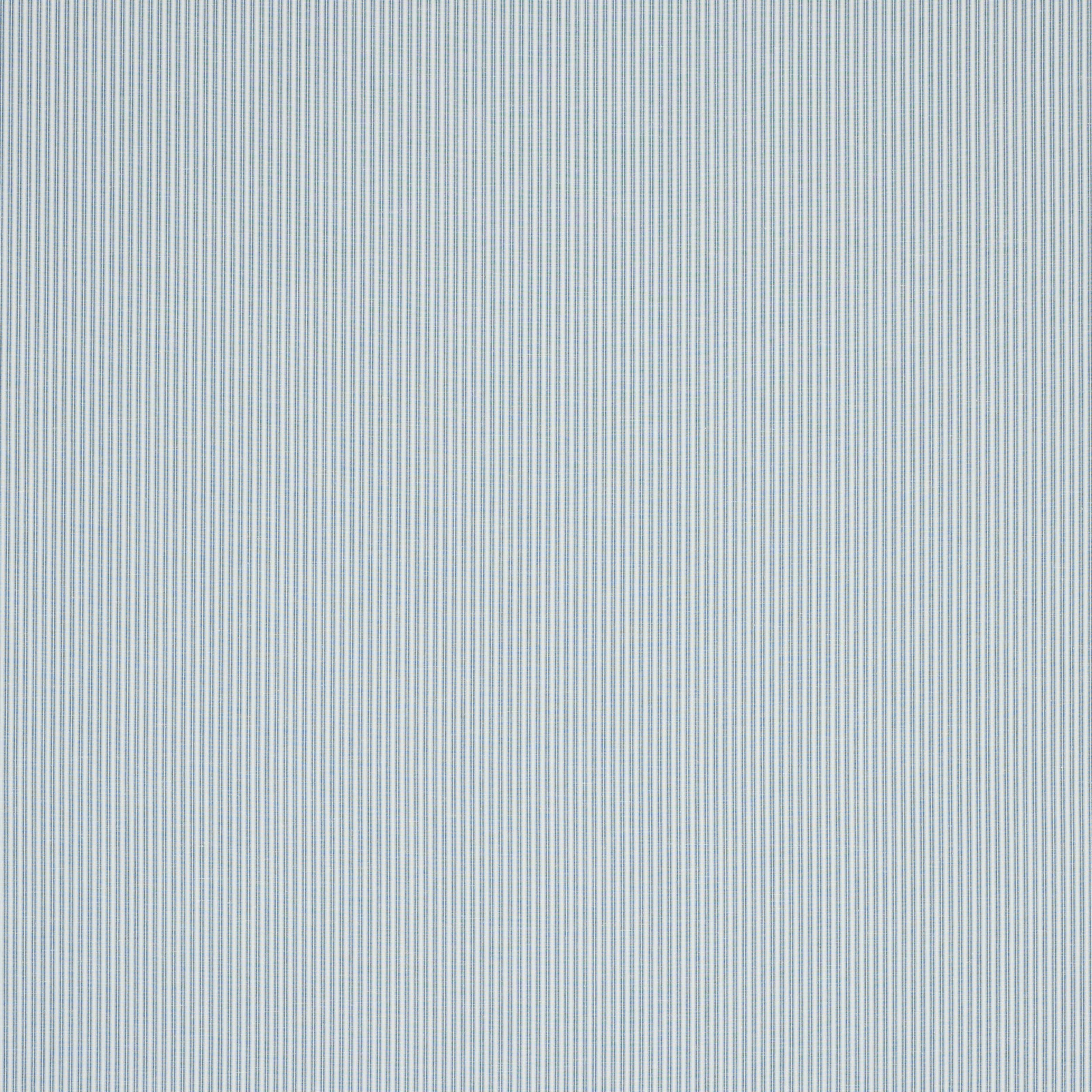 Pale blue fine vertical stripe linen-cotton fabric swatch