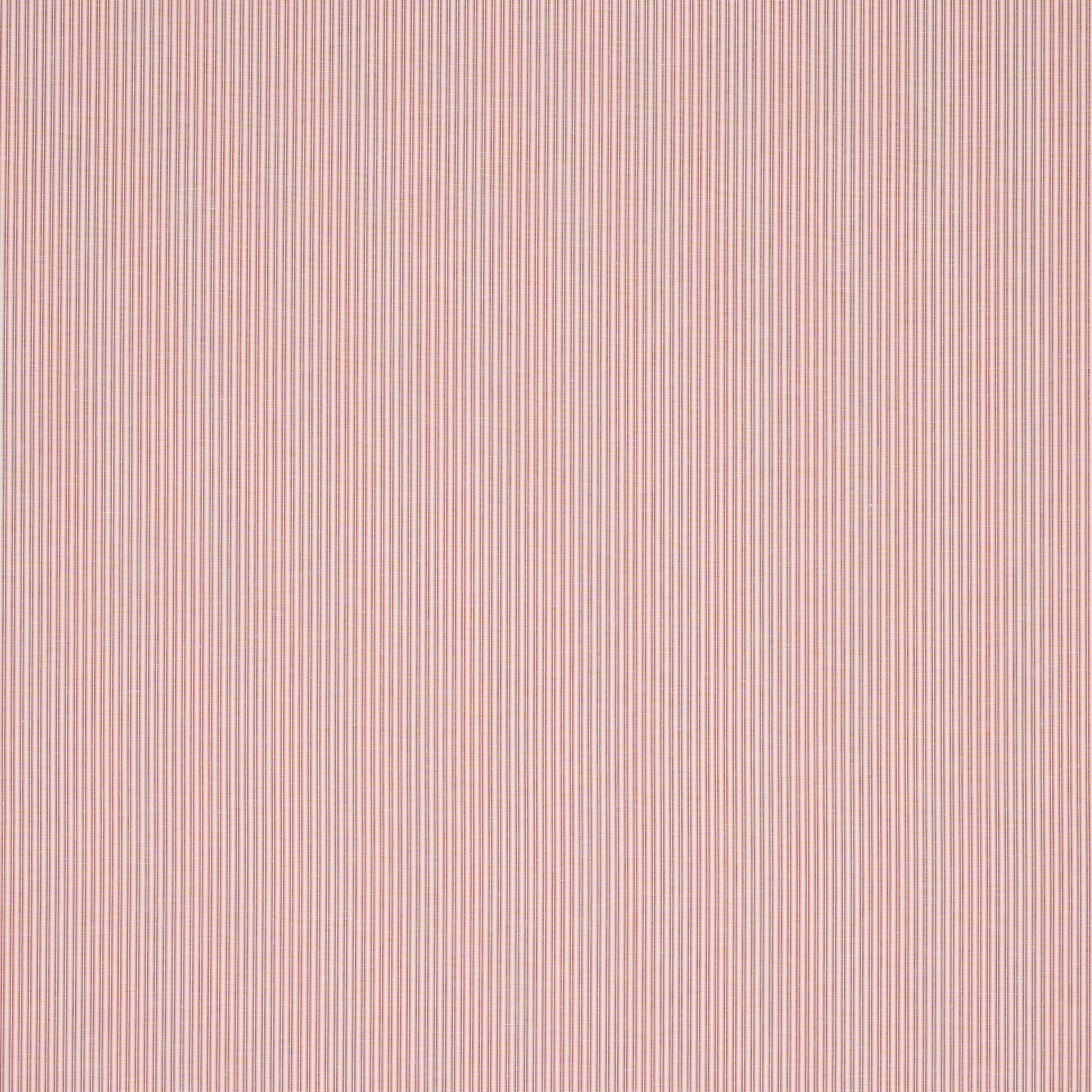Fine vertical pink-and-cream ticking stripe fabric with a soft matte weave