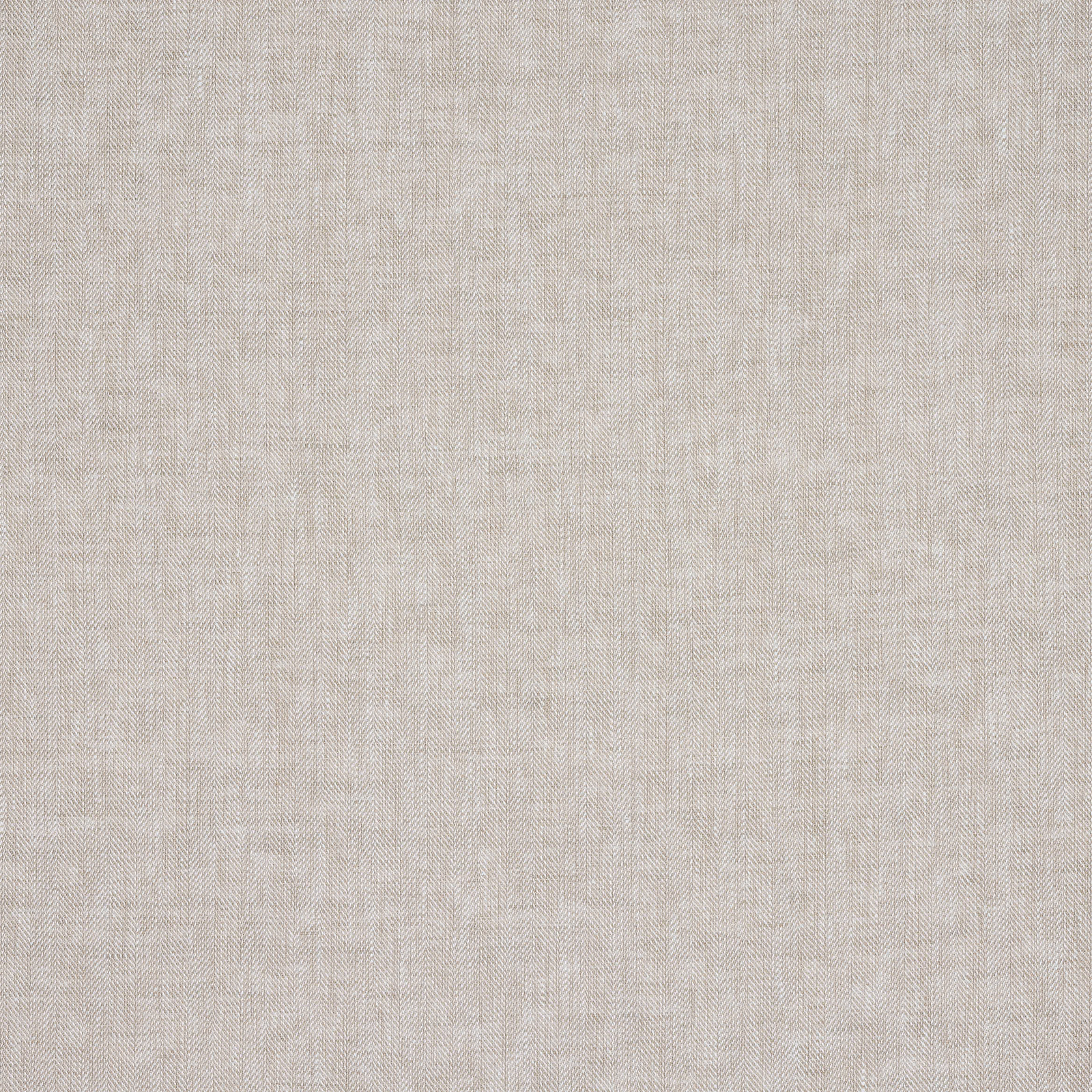 Pale flax cream linen fabric with fine herringbone weave and subtle texture