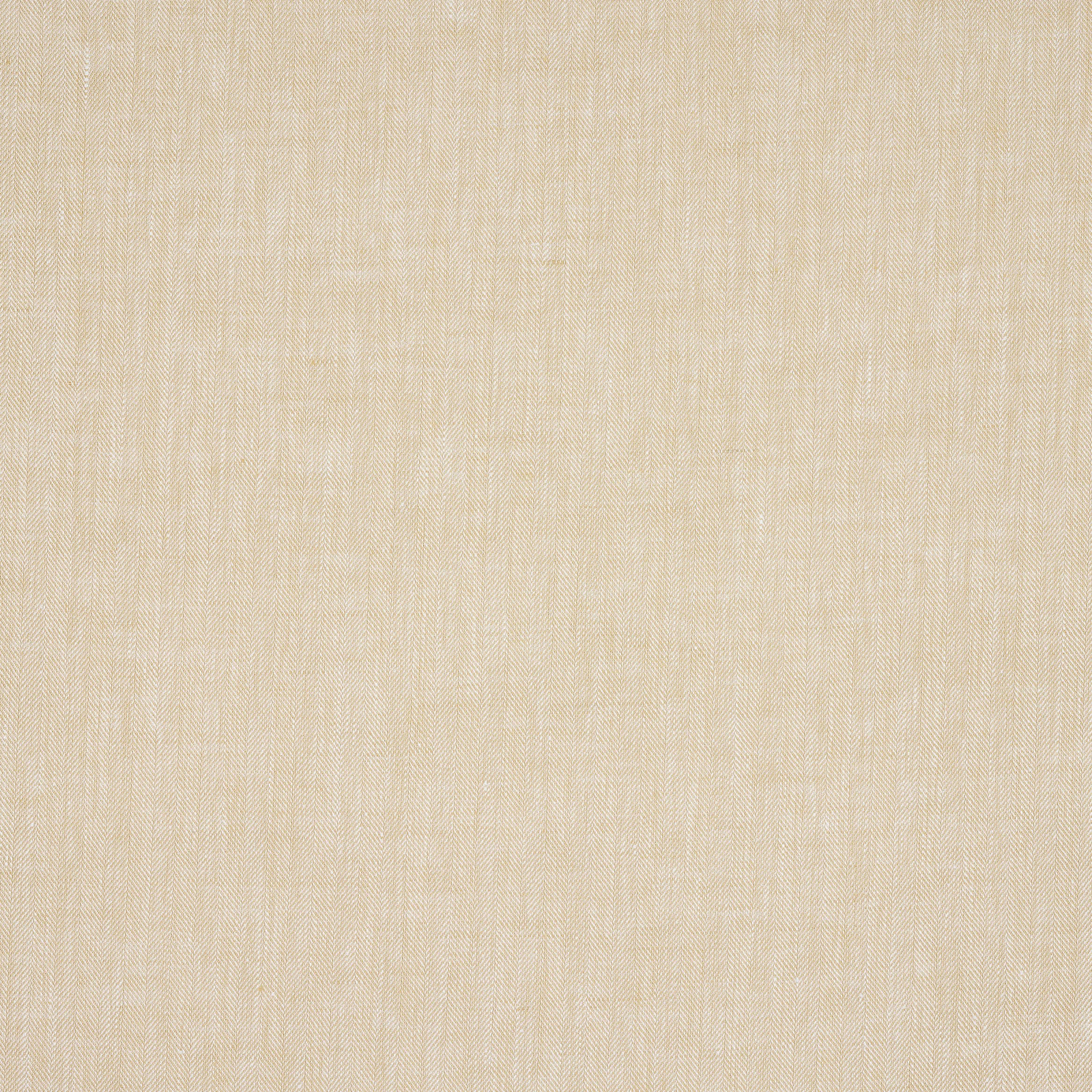 Pale golden cream linen swatch with fine herringbone weave and subtle texture