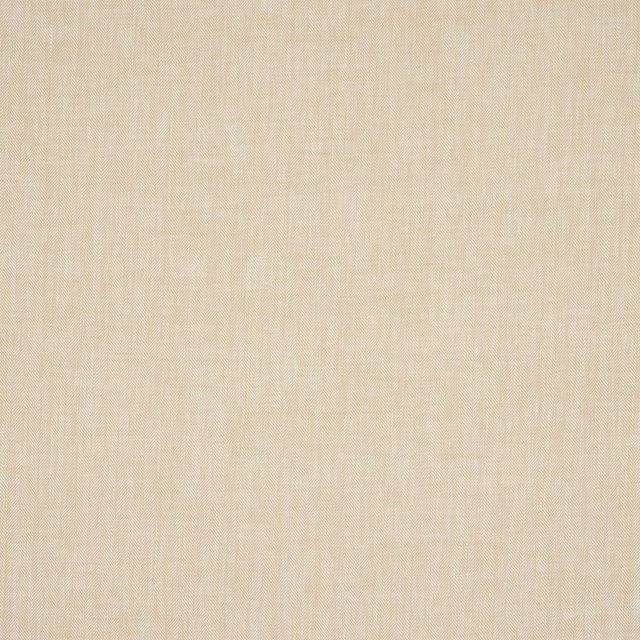 Pale golden cream linen swatch with fine herringbone weave and subtle texture