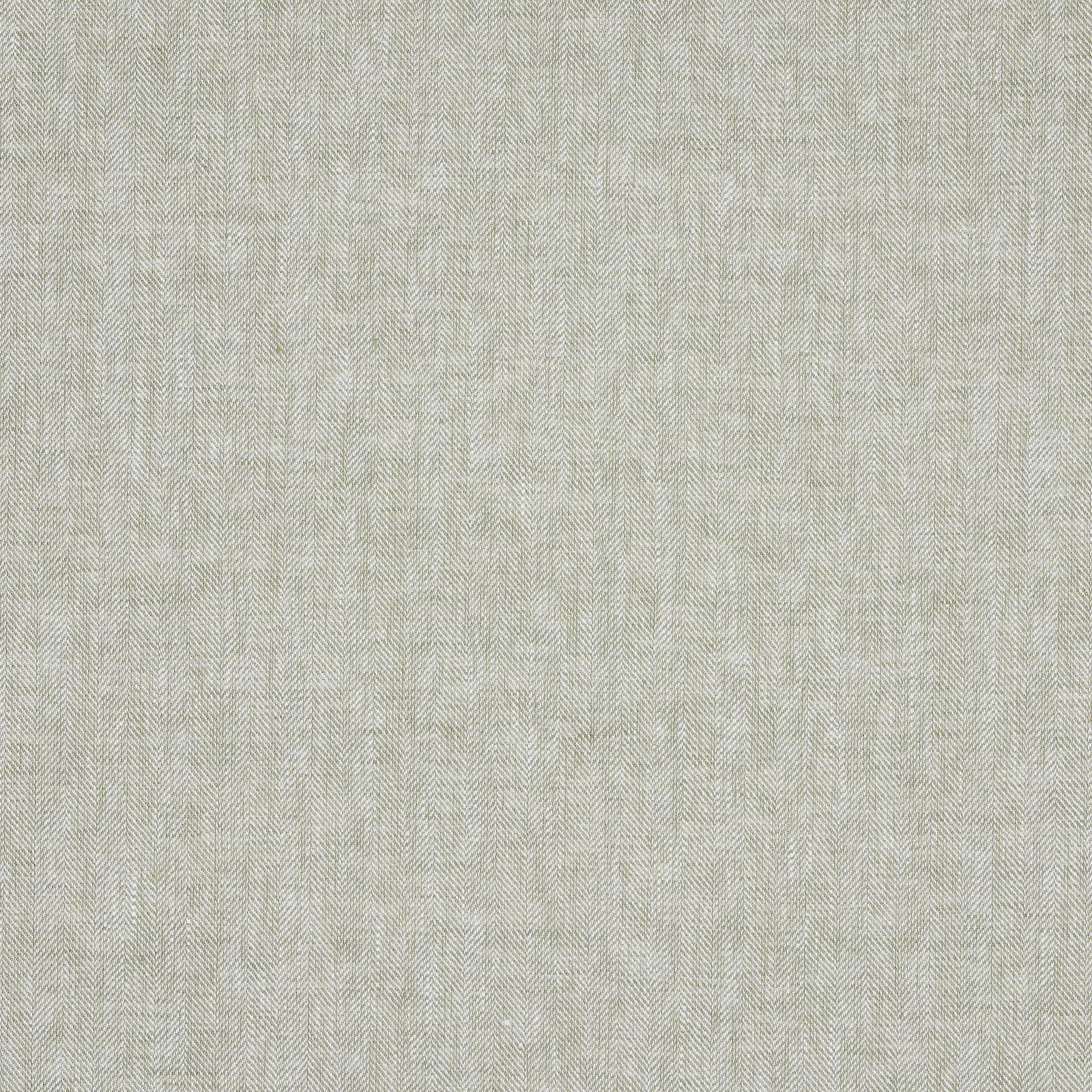 Soft sage green linen fabric with fine herringbone check texture