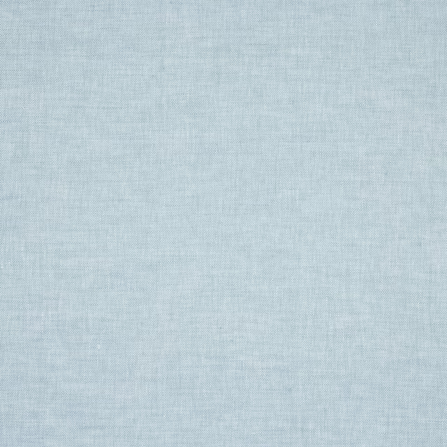 Pale powder blue linen fabric with fine woven check texture