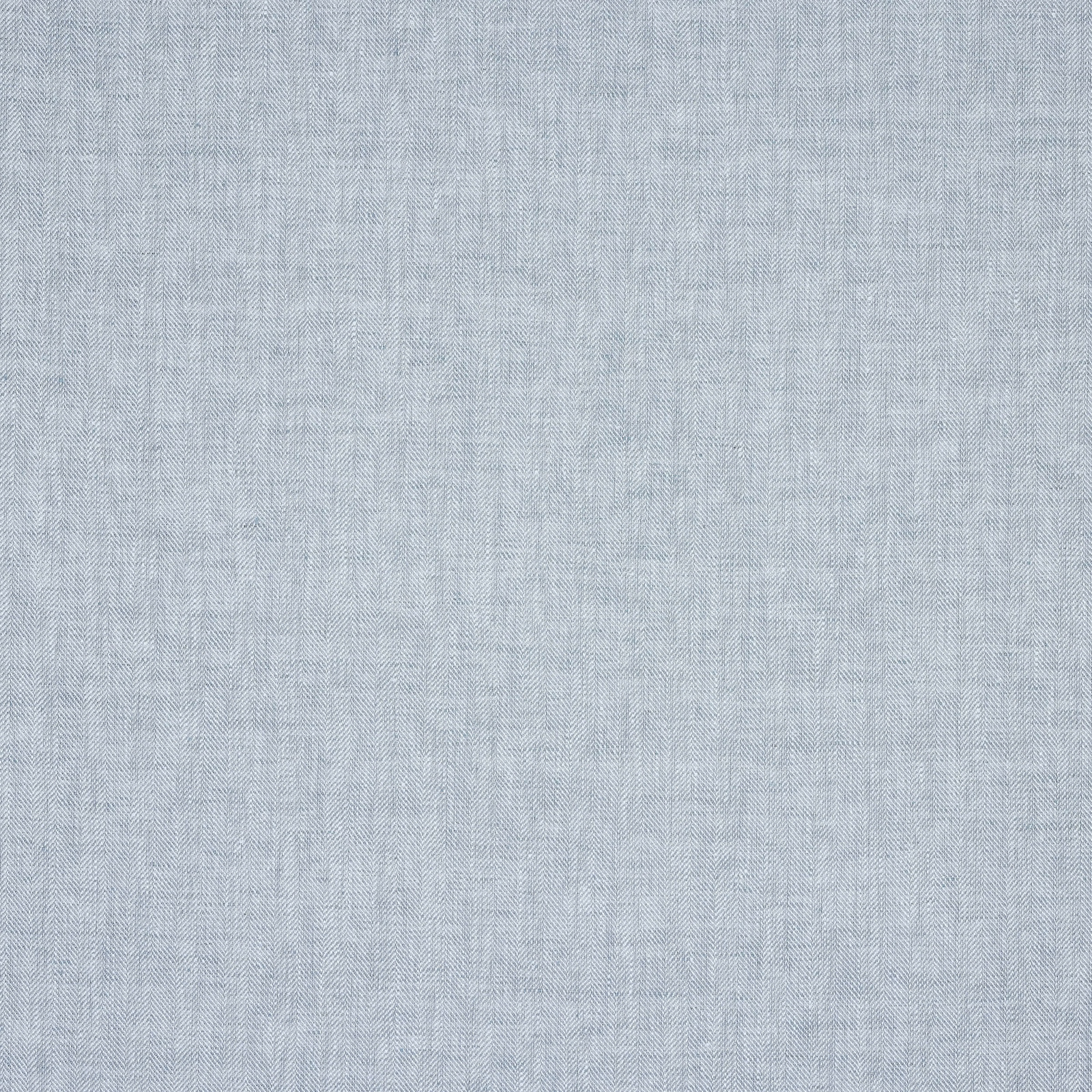 Pale blue linen fabric with fine herringbone weave and soft texture