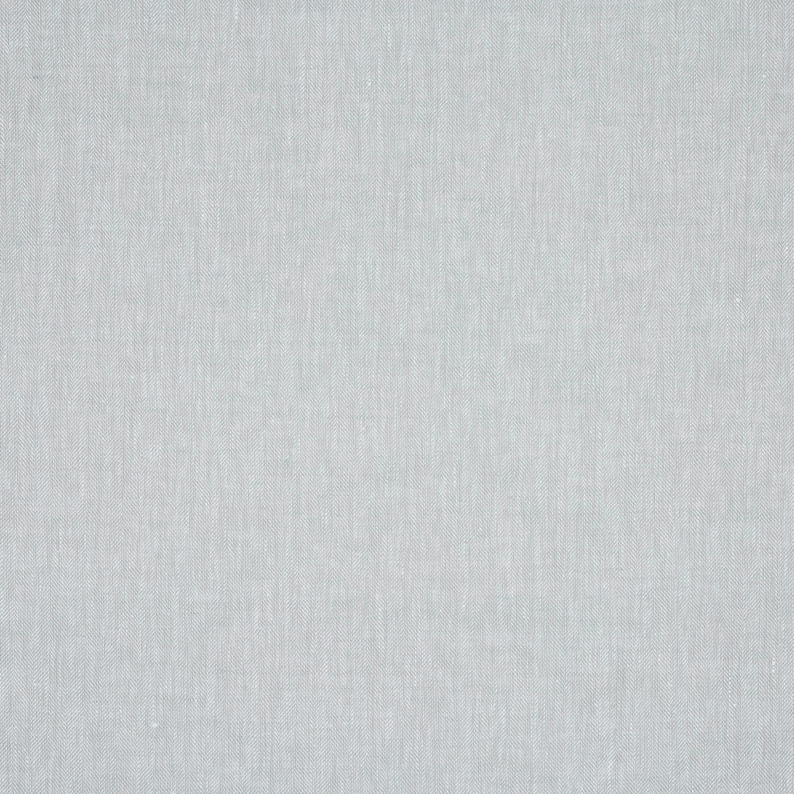 Pale celadon linen fabric with fine herringbone texture and subtle vertical stripe