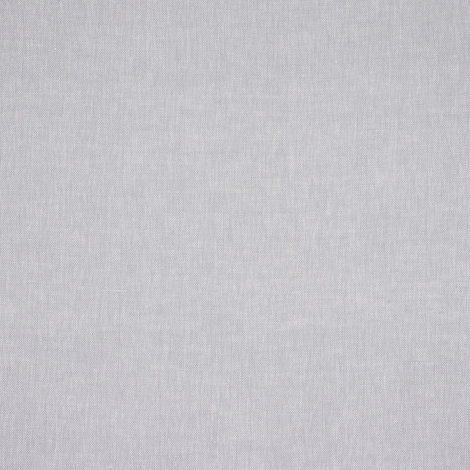 Pale silver-grey linen swatch with fine herringbone weave and subtle texture