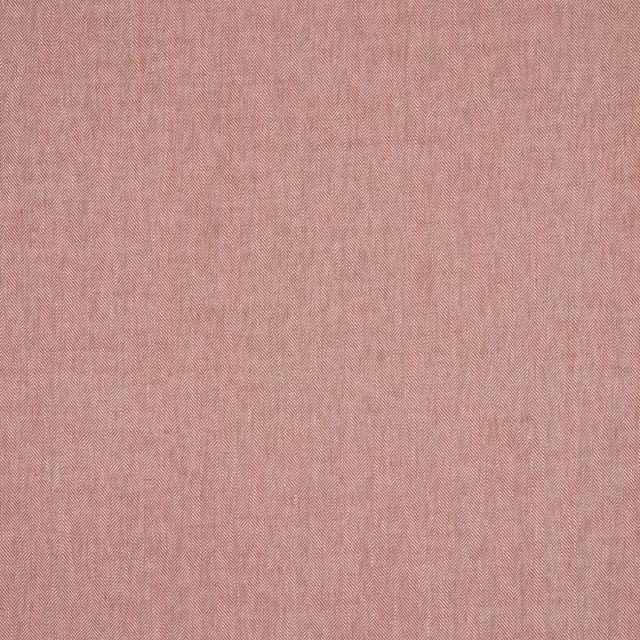 Dusty pink terracotta linen with fine herringbone stripe weave