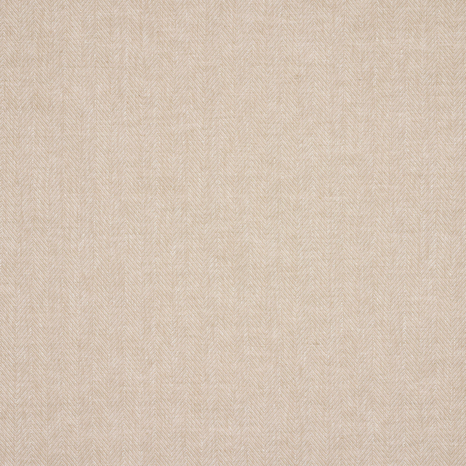 Warm beige linen fabric with fine herringbone weave and subtle sheen