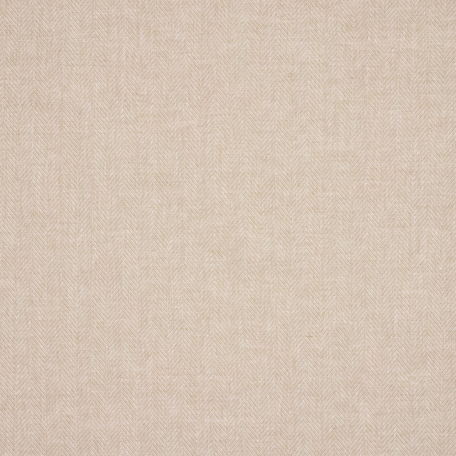 Warm beige linen fabric with fine herringbone weave and subtle sheen