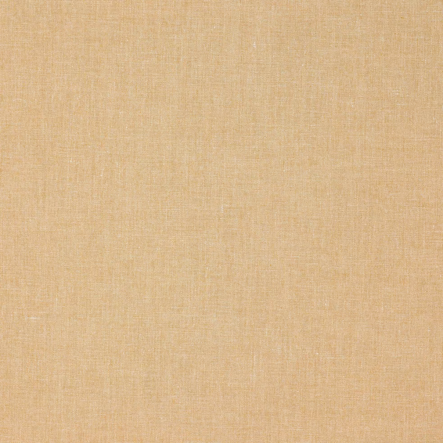 Warm camel beige plain-woven fabric with fine linen texture and subtle sheen