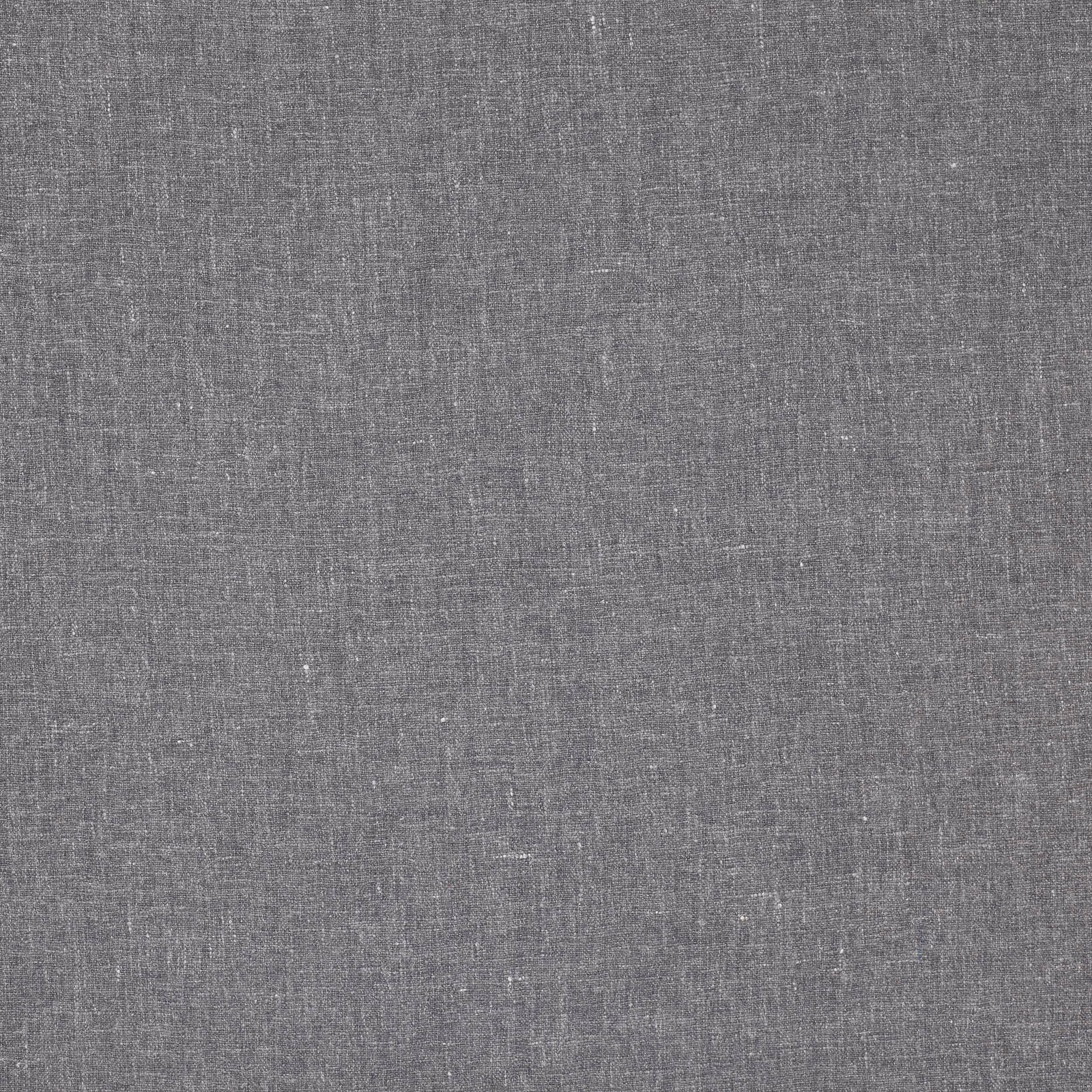 Cool pewter grey linen-blend fabric with a fine textured plain weave